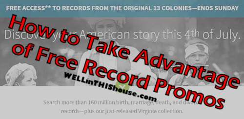 How to Take Advantage of Ancestry.com's Free Record Collection Promos